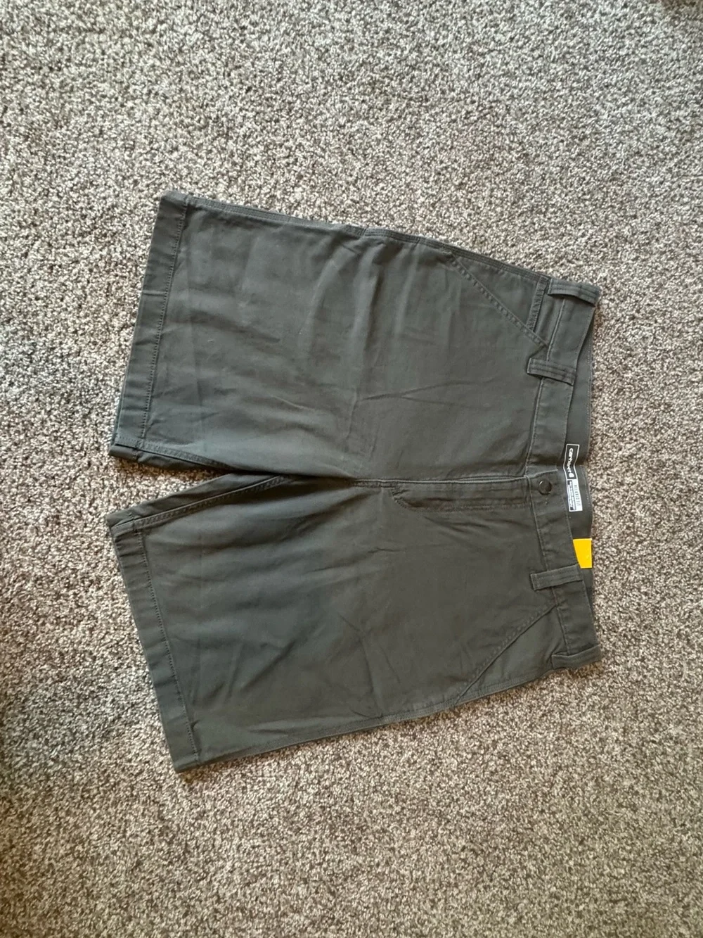 Carhartt Men's Olive Green Flat-Front Work Shorts